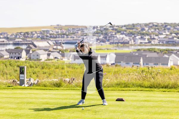 Picture by Sophie Rabey.  16-07-25.  ISLAND GAMES 2025 in Orkney.  
Womens Golf at Orkney Golf Club.
Lily McNeela.