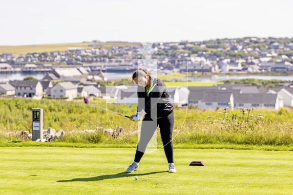 Picture by Sophie Rabey.  16-07-25.  ISLAND GAMES 2025 in Orkney.  
Womens Golf at Orkney Golf Club.
Lily McNeela.