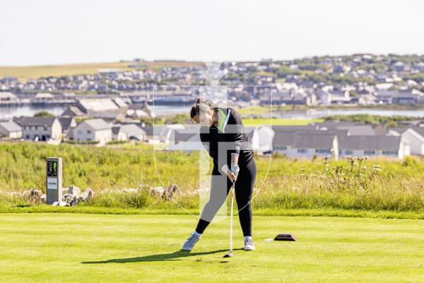 Picture by Sophie Rabey.  16-07-25.  ISLAND GAMES 2025 in Orkney.  
Womens Golf at Orkney Golf Club.
Lily McNeela.