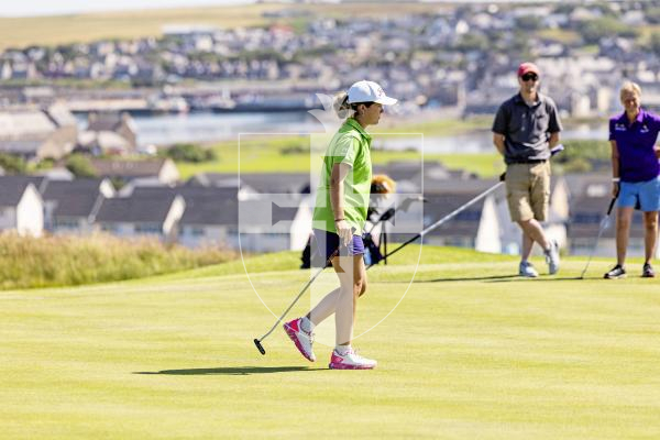 Picture by Sophie Rabey.  16-07-25.  ISLAND GAMES 2025 in Orkney.  
Womens Golf at Orkney Golf Club.
Chloe Gaudion.