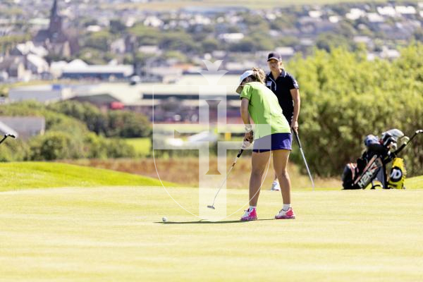 Picture by Sophie Rabey.  16-07-25.  ISLAND GAMES 2025 in Orkney.  
Womens Golf at Orkney Golf Club.
Chloe Gaudion.