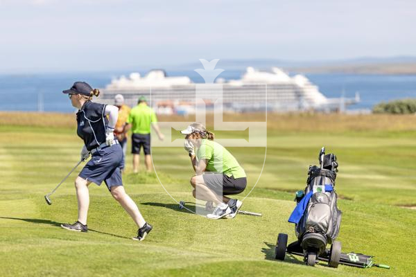 Picture by Sophie Rabey.  16-07-25.  ISLAND GAMES 2025 in Orkney.  
Womens Golf at Orkney Golf Club.
Mary Bate.