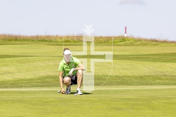 Picture by Sophie Rabey.  16-07-25.  ISLAND GAMES 2025 in Orkney.  
Womens Golf at Orkney Golf Club.
Mary Bate.