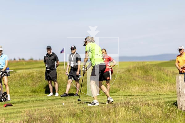 Picture by Sophie Rabey.  16-07-25.  ISLAND GAMES 2025 in Orkney.  
Womens Golf at Orkney Golf Club.
Mary Bate.