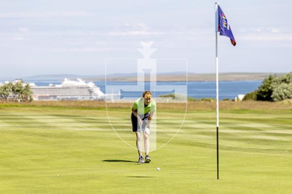 Picture by Sophie Rabey.  16-07-25.  ISLAND GAMES 2025 in Orkney.  
Womens Golf at Orkney Golf Club.
Sally Ingrouille.
