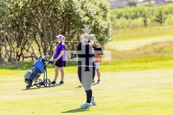 Picture by Sophie Rabey.  16-07-25.  ISLAND GAMES 2025 in Orkney.  
Womens Golf at Orkney Golf Club.
Lily McNeela.