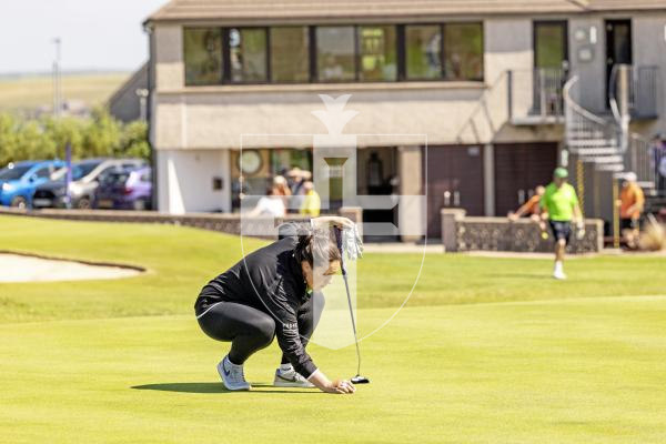 Picture by Sophie Rabey.  16-07-25.  ISLAND GAMES 2025 in Orkney.  
Womens Golf at Orkney Golf Club.
Lily McNeela.