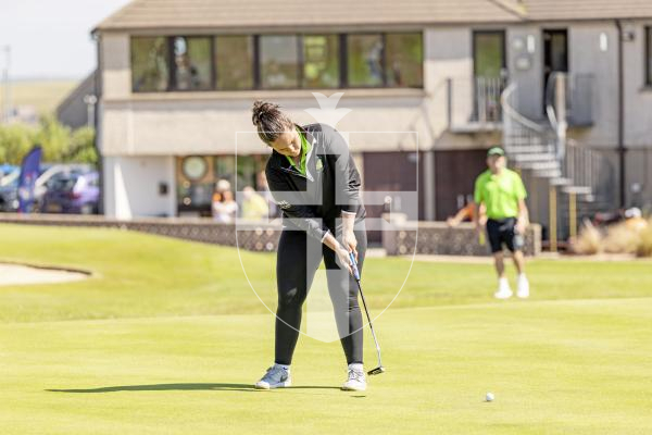 Picture by Sophie Rabey.  16-07-25.  ISLAND GAMES 2025 in Orkney.  
Womens Golf at Orkney Golf Club.
Lily McNeela.