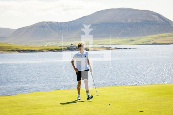 Picture by Sophie Rabey.  16-07-25.  ISLAND GAMES 2025 in Orkney.  
Mens Golf at Stromness Golf Club.
Conor Mckenna