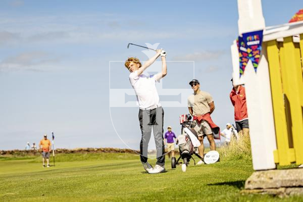 Picture by Sophie Rabey.  16-07-25.  ISLAND GAMES 2025 in Orkney.  
Mens Golf at Stromness Golf Club.
Jayden Tucknott