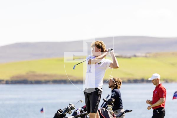 Picture by Sophie Rabey.  16-07-25.  ISLAND GAMES 2025 in Orkney.  
Mens Golf at Stromness Golf Club.
Conor Mckenna