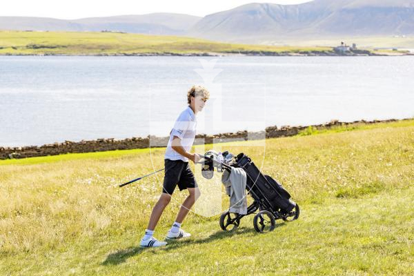 Picture by Sophie Rabey.  16-07-25.  ISLAND GAMES 2025 in Orkney.  
Mens Golf at Stromness Golf Club.
Conor Mckenna