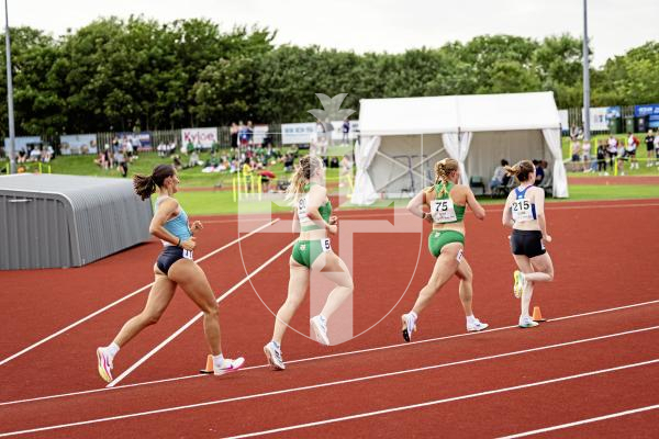 Picture by Sophie Rabey.  16-07-25.  ISLAND GAMES 2025 in Orkney.  
5000m Women - Eloise Scholes and Nicole Petit raced for Guernsey and Emma Etheredge for Alderney.