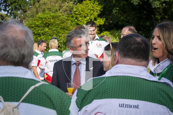 Picture by Luke Le Prevost. 20-07-23.Vin d'Honneur at Government House - Island Games Guernsey 2023 athletes, organisers and volunteers gathered to celebrate their achievements. The Bailiff, Sir Richard McMahon