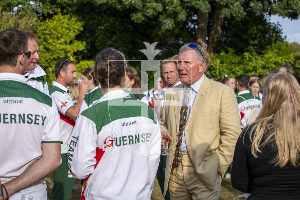 Picture by Luke Le Prevost. 20-07-23.Vin d'Honneur at Government House - Island Games Guernsey 2023 athletes, organisers and volunteers gathered to celebrate their achievements. Lt Governor Richard Cripwell