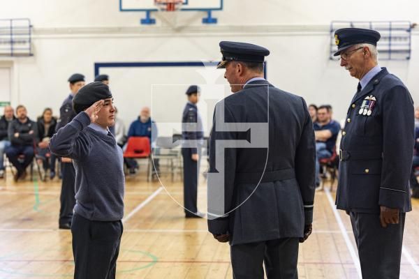 Picture by Sophie Rabey.  01-02-26.  201 Overseas (Guernsey) Squadron of the RAF Air Cadets ceremony at Styx Centre. 
Inspection and presentations were done by special guest, Air Commodore Nick Lowe.
Marley Hatchard (16).