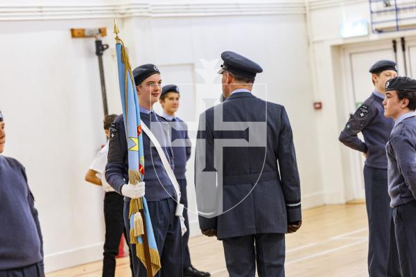 Picture by Sophie Rabey.  01-02-26.  201 Overseas (Guernsey) Squadron of the RAF Air Cadets ceremony at Styx Centre. 
Inspection and presentations were done by special guest, Air Commodore Nick Lowe.
Thomas Green (15)