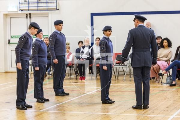 Picture by Sophie Rabey.  01-02-26.  201 Overseas (Guernsey) Squadron of the RAF Air Cadets ceremony at Styx Centre. 
Inspection and presentations were done by special guest, Air Commodore Nick Lowe.
Chloe Sallis (14)