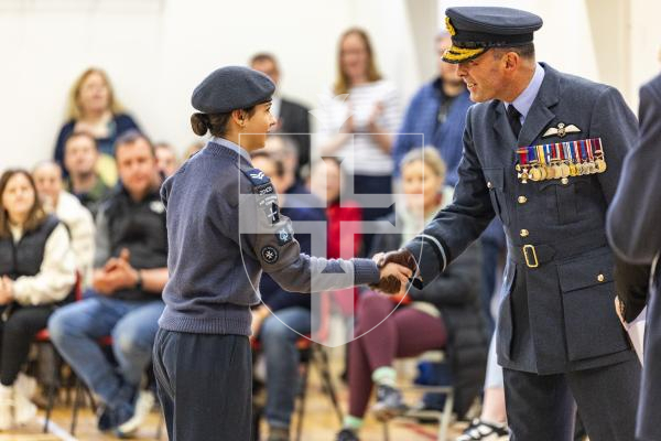Picture by Sophie Rabey.  01-02-26.  201 Overseas (Guernsey) Squadron of the RAF Air Cadets ceremony at Styx Centre. 
Inspection and presentations were done by special guest, Air Commodore Nick Lowe.
Chloe Sallis (14)