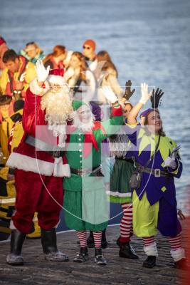 Picture by Sophie Rabey.  25-11-23.  Father Christmas comes to St Peter Port town to switch on the Christmas lights 2023.