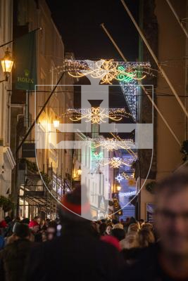 Picture by Sophie Rabey.  25-11-23.  Father Christmas comes to St Peter Port town to switch on the Christmas lights 2023.