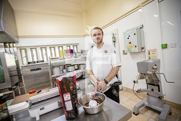 Picture by Sophie Rabey.  29-01-24.  Feature on Education in Guernsey Prison.
Catering Officer, Darryl Bye, in the Prison Kitchen.
