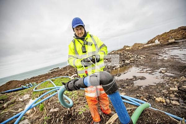 Picture by Sophie Rabey.  14-02-24.  Story on how Guernsey collects and measures methane levels in Mont Cuet Tip.  States Works Monitoring Technician Neil McMillan.