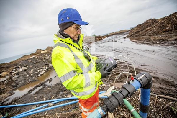 Picture by Sophie Rabey.  14-02-24.  Story on how Guernsey collects and measures methane levels in Mont Cuet Tip.  States Works Monitoring Technician Neil McMillan.