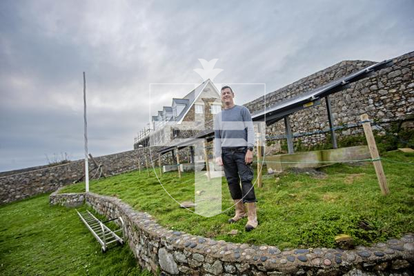 Picture by Peter Frankland. 13-02-24 Steve Sarre, the Lihou Warden has been working flat out to get the house ready for visitors following the winter storms.