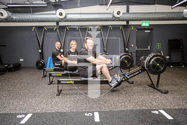 Picture by Sophie Rabey.  19-02-24.  Ravenscroft are entering 3 teams to the Rowathon this weekend.  Ravenscroft staff L-R Max Robin, Ellie Knowelden and Robin Newbould.
Photographed at Upgrade Gym.