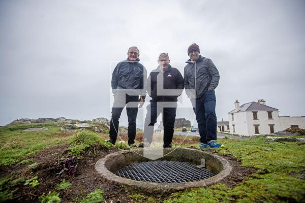 Picture by Peter Frankland. 20-02-24 L-R - Martin Joyce, Paul Bourgaize and Ben Drew of Festung Guernsey are hoping to be able to excavate some gun emplacements and bunkers at Fort Doyle after they were exposed by strimming activity. They have put temporary covers over the holes to make them safe.