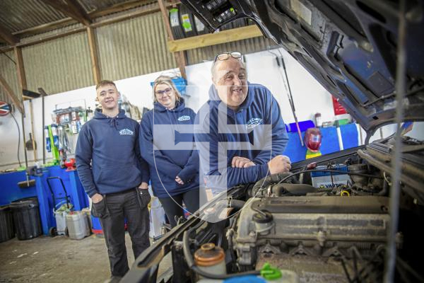 Picture by Peter Frankland. 04-03-24 West Coast Service Centre. For Drive. L-R - Lewis Guest, Serise Marshall and Karl Marshall.
