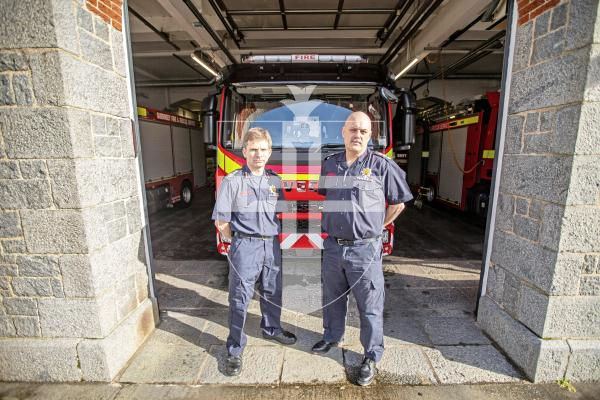 Picture by Sophie Rabey.  05-03-24.  Interview with Guernsey Fire & Rescue Service, Jon Le Page (Chief Fire Officer) and Danny Joyce (Fire incident commander), on the recent fire at Octopus.