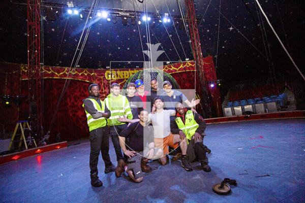 Picture by Sophie Rabey.  31-05-24.  The team at Gandey's Circus have been very busy building the tents and equipment for the Circus to start at Cambride Park this evening.