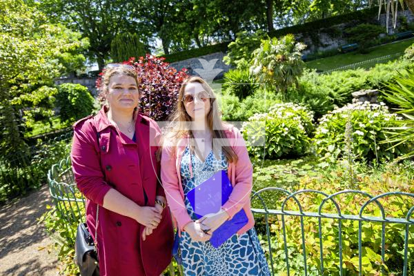 Picture by Sophie Rabey.  31-05-24.  Guernsey Arts held a Sensory Walk around Candie Gardens.  The free guided walk was run by Guernsey Arts Community and Public Realm Officer Jade Kershaw and lasted about an hour, exploring the gardens of Candie.
L-R Aude Regnard and Danielle Sebire.