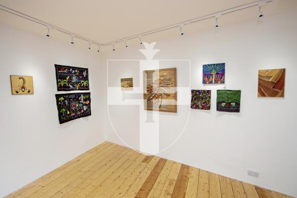 Picture by Sophie Rabey.  04-06-24.  The Guernsey Overseas Aid & Development Commission has partnered with Art for Guernsey for an exhibition of Madagascan mixed media displays upstairs in the AFG Mansell Street Gallery.