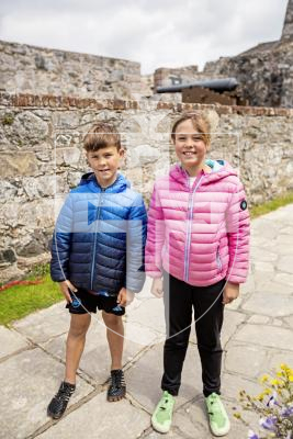 Pictured by Connor Rabey. 15/06/2024.
21 Gun Salute at Castle Cornet to celebrate the King's Birthday. 
L-R Alex Saunders (age 8) and Olivia Saunders (age 11).