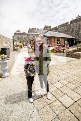 Pictured by Connor Rabey. 15/06/2024.
21 Gun Salute at Castle Cornet to celebrate the King's Birthday. 
L-R Chloe Skyrne (age 9) and Amanda Skyrne.