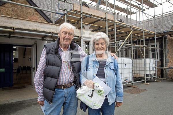 Picture by Erin Vaudin. 18-06-24 Tax drop-in at St Martins parish hall. L-R Norman Hare and Sandra Hare were one of many couples who came to sort out their tax affairs.