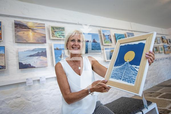 Picture by Peter Frankland. 24-06-24 Artist Gill Harrison is holding an exhibition of her work at Saumarez Park Gallery.