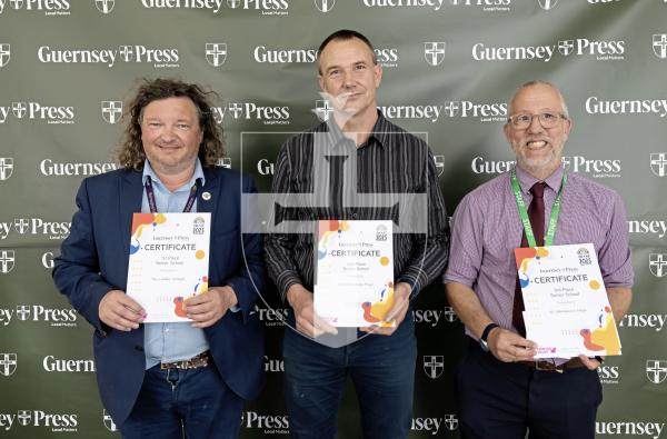 Picture by Peter Frankland. 18-06-25.  Design An Ad at St Pierre Park - Seniors.
School Award -  The Ladies’ College, Paul Beasley (1st), Les Beaucamps High, Rob Sweeney (2nd), St Sampson’s High, John Midgley (3rd)