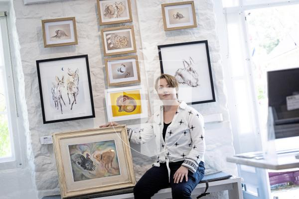 Picture by Peter Frankland. 30-06-25 Art exhibition at Art in the Park at Saumarez Park. Louis De La Mare