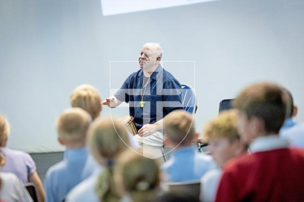 Picture by Peter Frankland. 01-07-25 Music Transition Project - a key initiative supporting pupils as they move from primary to secondary education. With educator and percussionist Andy Gleadhill.