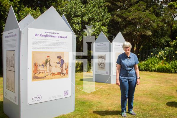 Pictures by Erin Vaudin. 02.07.2025. Sue Laker showing the Priaulx Library's new garden exhibition.