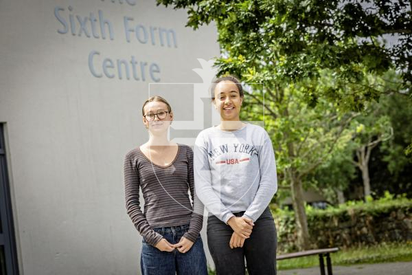 Picture by Sophie Rabey.  07-07-25.  IB Students L-R Lea Ackermann (18) and Gracia Van zutphen (18) are happy with their results they received this weekend.