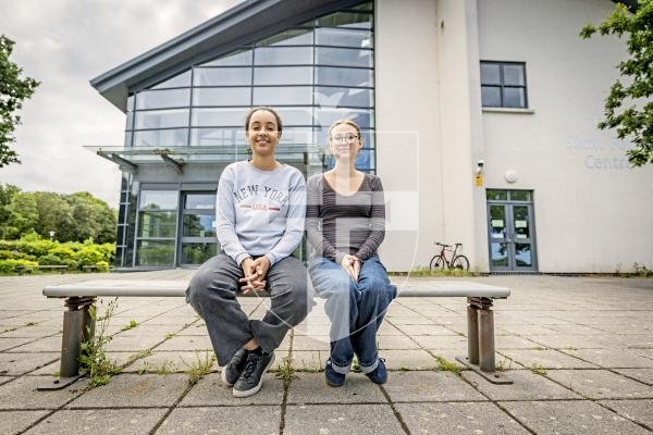 Picture by Sophie Rabey.  07-07-25.  IB Students L-R Gracia Van zutphen (18) and Lea Ackermann (18) are happy with their results they received this weekend.