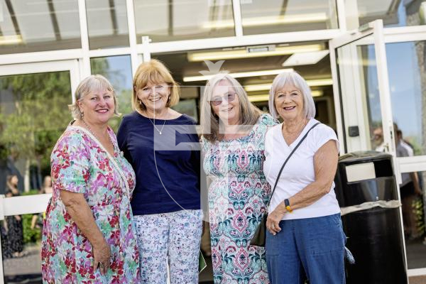 Picture by Sophie Rabey.  08-07-25.  La Mare De Carteret held an open afternoon for former students, staff and parents to have a tour of the school and meet up with old peers.
Former teachers L-R Zoe Grainger (Maths and Head of Special Needs), Mary Veron (French), Jan McKane (Head of History) and Ann Battye (Head of French).