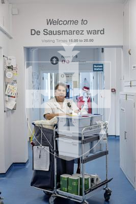 Picture by Peter Frankland. 07-07-25 Fatima Freitas has been nominated for a Pride of Guernsey award for her  hopusekeeping work on De Sausmarez ward. Angel of the year.