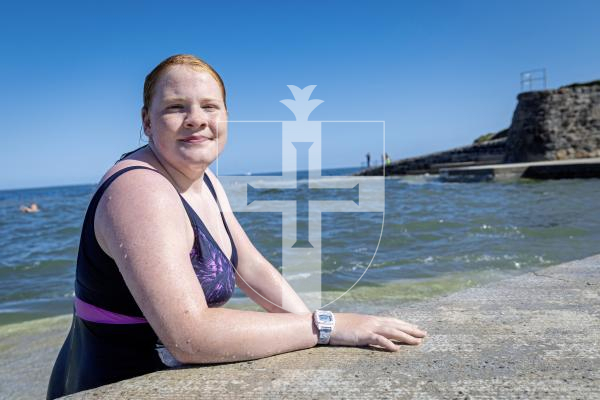 Picture by Peter Frankland. 07-07-25 12 year old Alice Miller is swimming 100m every day for 100 days to raise money for the Guernsey Conservation Volunteers.