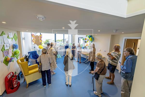 Picture by Peter Frankland. 09-07-25 Tour of the new extension to the Connaught Care Home in Alderney. Operations Director Liz Bowskill gives the tour to a group of islanders.